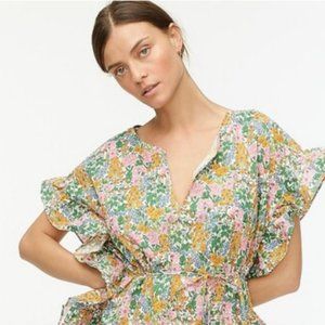 J. CREW Side-ruffle tunic in Liberty® Mini Floral Walk Size M Medium